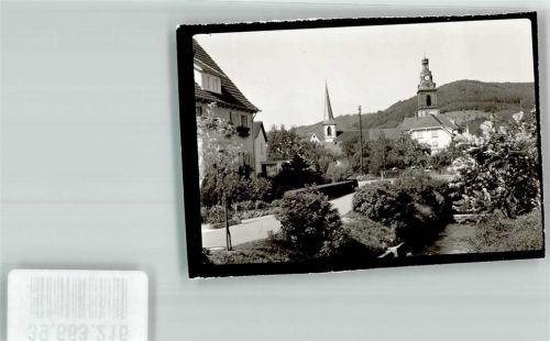 Haslach Straße Kirche Ort handschriftlich Foto Original aus Archiv eines Ansichtskartenverlags