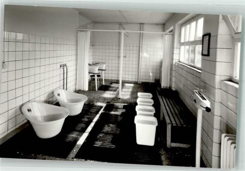 Nunkirchen Kurhaus Waage Waschraum Ort handschriftlich Foto Original aus Archiv eines Ansichtskartenverlags