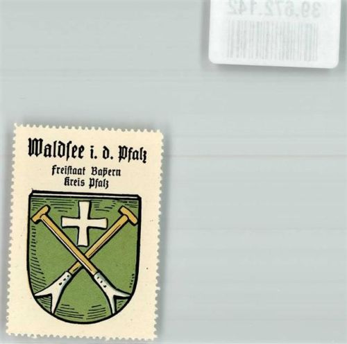67165 W6701 Waldsee , Pfalz Vignette Wappensammelmarke Kaffee Hag