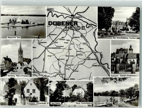 Bad Düben Bergwitzer See Kemberg Platz d. Friedens Ferienheim Ochsenkopf Burg Freilichtbühne Kurhaus Schloss