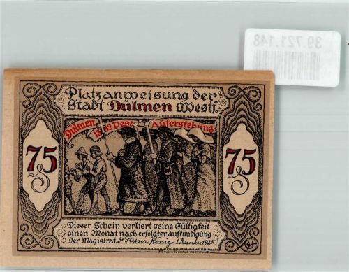 Dülmen 1921 75 Pfennig