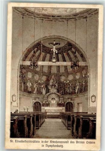 Nymphenburg 1915 St. Elisabethkirchlein in der Krankenanstalt d.3. Ordens