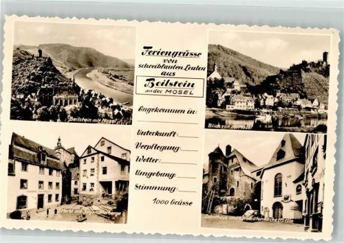 Beilstein Karmelitenkloster Burgruine Metternich Markt mit Jugendherberge Zehnthaus Karmelitenkirche