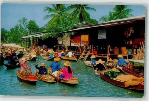 Rajburi Marktszene Floating Market