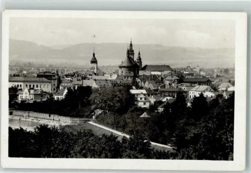 Hranice nad Morave Mährisch Weißkirchen 1940 Foto AK Feldpost WK II Kirche