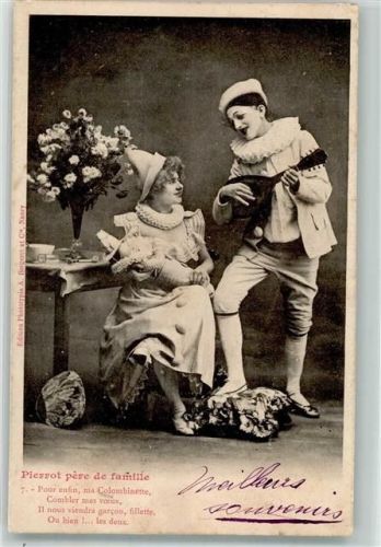 1902 Frau Blumen Spruch Mandoline