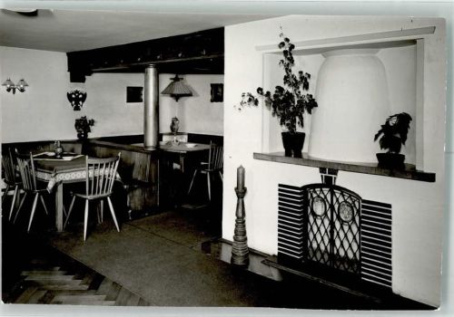 Burgberg Gasthaus Sonnenhalde Gaststube Foto Orginal aus Archiv eines Ansichtskartenverlags Ort handschriftlich