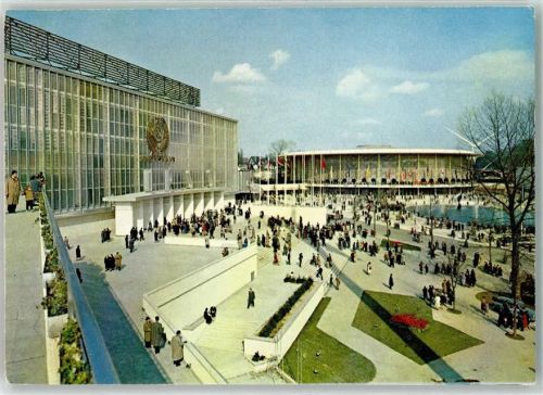 Brüssel 1958 Ausstellung 1958 Pavillon von USSR und USA