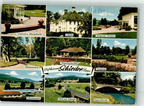 Schieder Kurpark Wandelhalle Schloss Schwimmbad