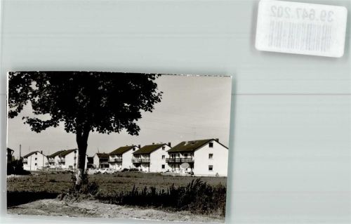 Olching Wohnhäuser Auto Baum Ort handschriftlich Foto Original aus Archiv eines Ansichtskartenverlags