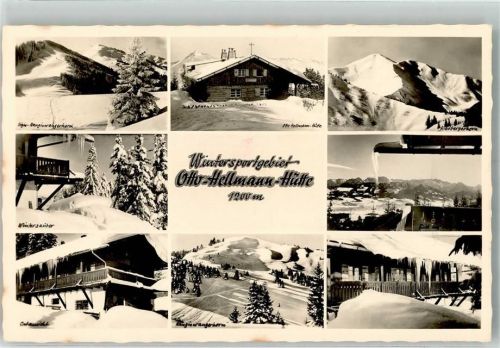 Ofterschwang Hüttenstempel Otto-Hellmann-Hütte Notopfer Berlin Steuermarke Foto AK
