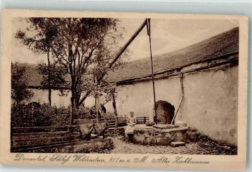 Leibertingen 1925 Alter Ziehbrunnen im Schloss Wildenstein
