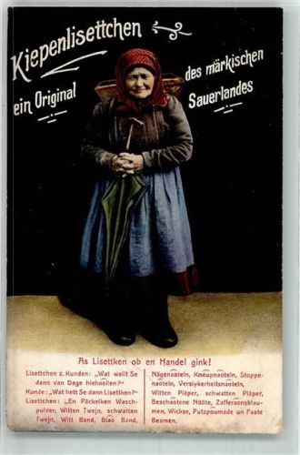 Schalksmühle 1917 Tracht Kiepenlisettchen Ort lt. Verlag