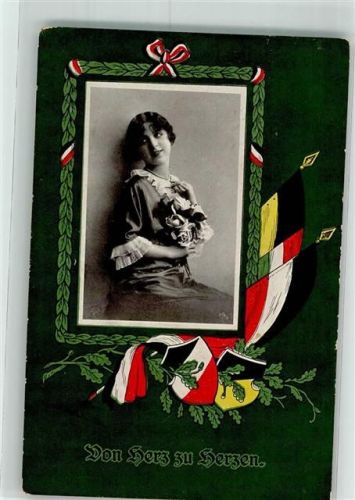 Von Herz zu Herz Passepartout Frau im Bilderrahmen Verlag S.V.D. Serie 6002/3