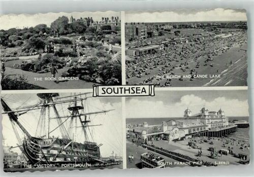 Southsea The Rock Gardens Schwimmbad Segelschiff The Victory South Parade Pier