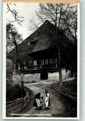 Altsimonswald Schwarzwaldhaus Tracht Foto AK