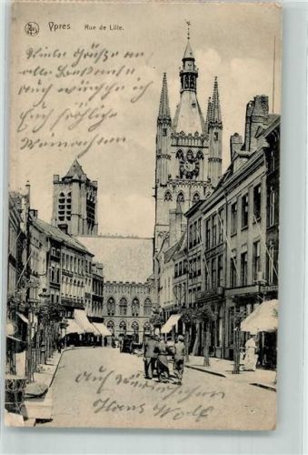 Ypres 1914 Rue de Lille Feldpost WK I 54.Res.Div.