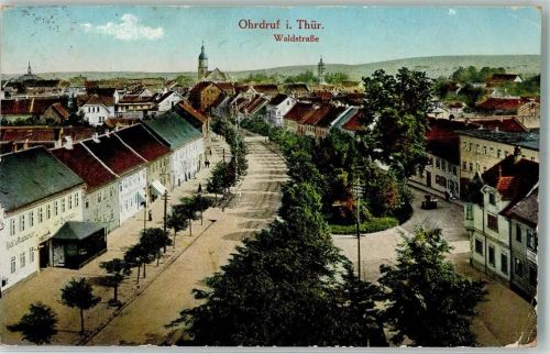 Ohrdruf 1916 Waldstrasse Hotel Feldpost WK I