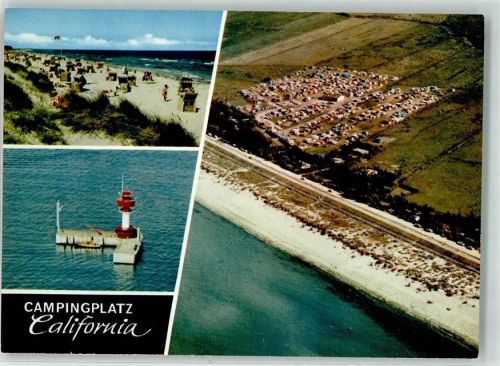 Kalifornien Fliegeraufnahme des Campingplatzes California und Leuchtturm