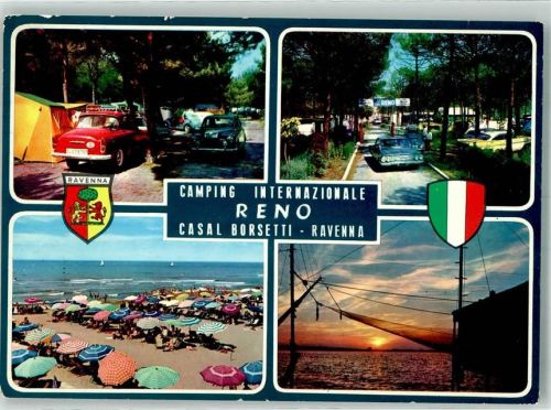 Ravenna 1969 Campingplatz Auto Schwimmbad