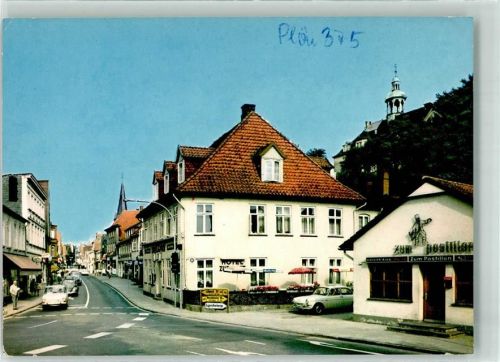 Plön Lange Straße mit Gasthaus Zum Postillon