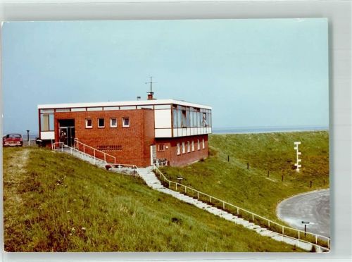 Tossens Foto Original aus Archiv eines Ansichtskartenverlags Strandhalle Oldtimer Ort handschriftlich