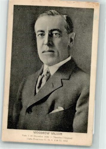 1912 Portrait des 28. Präsidenten Woodrow Wilson Verlag Brunner & C.