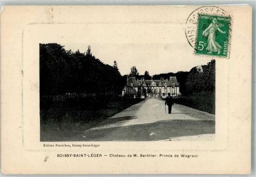 Boissy-Saint-Leger 1914 Schloss Chateau de M.Berthier Briefmarke Bildseite