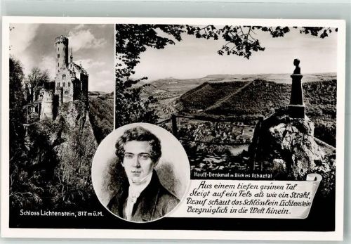 Honau Hauff-Denkmal Schloss Lichtenstein