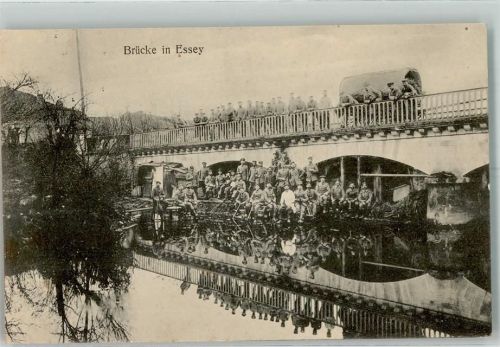 Essay 1915 Brücke Soldaten Feldpost WK I 33.Res.Div.