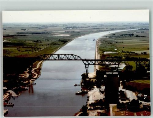 Hochdonn Fliegeraufnahme Hochbrücke Ort handschriftlich Foto Original aus Archiv eines Ansichtskartenverlags