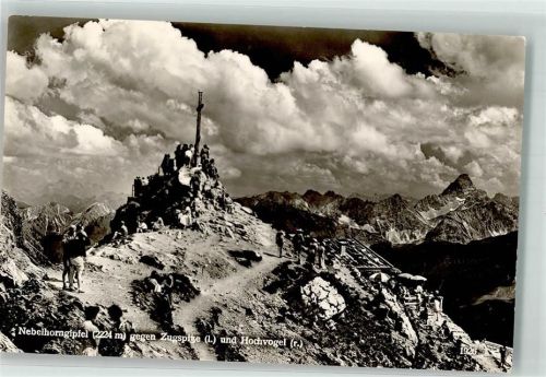 Nebelhorn Gipfelhütte Gipfelkreuz Nebelhorngipfel Hüttenstempel