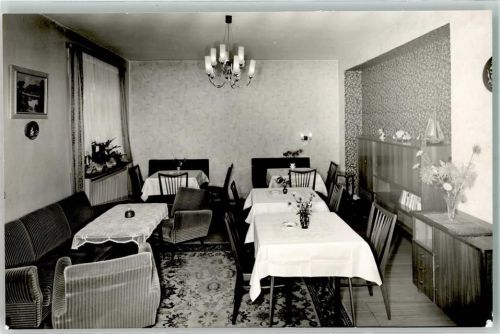 Geisenheim Pension Rheinblick Aufenthaltsraum Foto Original aus Archiv eines Ansichtskartenverlags Ort handschriftlich
