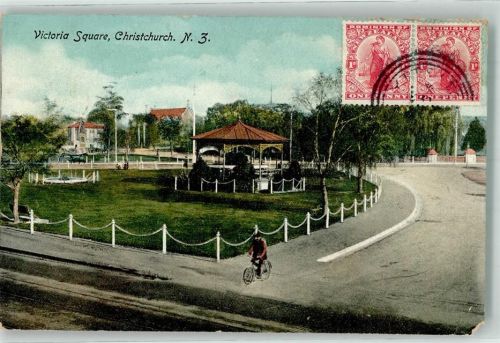 Christchurch Viktoria SquareBriefmarke Bildseite
