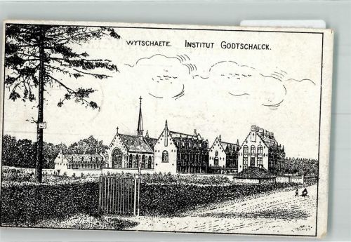 Ypres 1915 Kirche Feldpost WKI II.Armeekorps Wijtschate Heuvelland