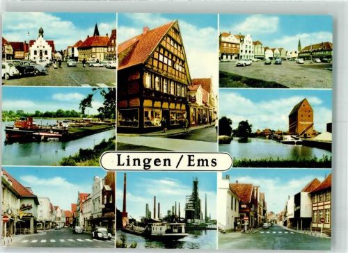 Lingen Marktplatz Rathaus Hafen Speichergebäude Ölraffinerie Verlag Ferd. Lagerbauer & Co.