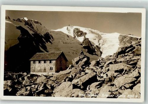 Bremer Hütte Foto AK Hüttenstempel