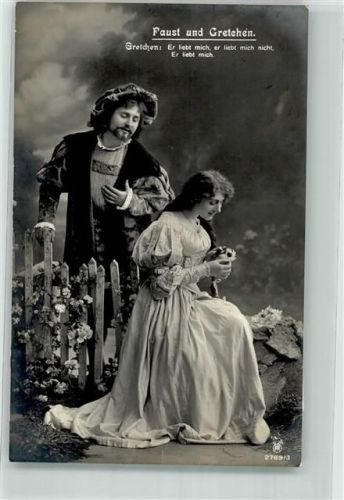 1911 Faust und Gretchen Rotophot Serie 2769/3 Goethe, Johann Wolfgang