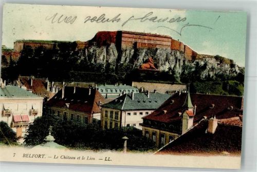 Belfort 1911 Schloss le Chatea et le Lion