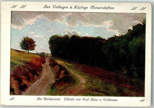 sign. von Volkmann Hans Am Waldesrand
