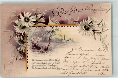 Gruss aus Margeriten Poesie / Liebe Vers - Text: Hatte man Ansichtskarten zur Hand ....... AK Geschichte