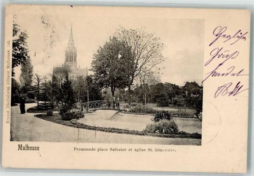Mulhausen 1901 Kirche St. Genevieve