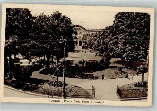 Torino 1931 Piazza Carlo Felice e Giradini