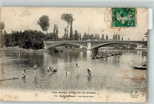 Saint-Maur-des-Fosses 1911 La Marne Briefmarke Bildseite
