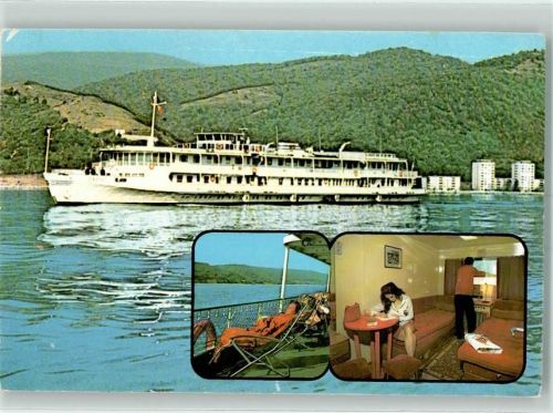 Orsova 1972 Das Schiff Carpati im Hafen Donau Binnenschiff