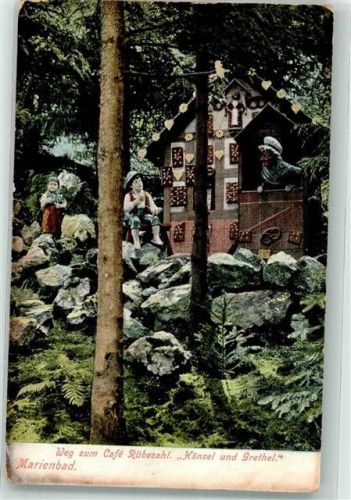 Marianske Lazne 1908 Weg zum Cafe Rübezahl LWIK Nr.8741