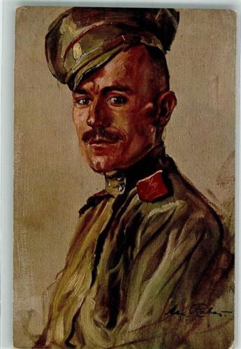 sign. Prof. Rabes Ein russischer Soldat in Uniform WK I