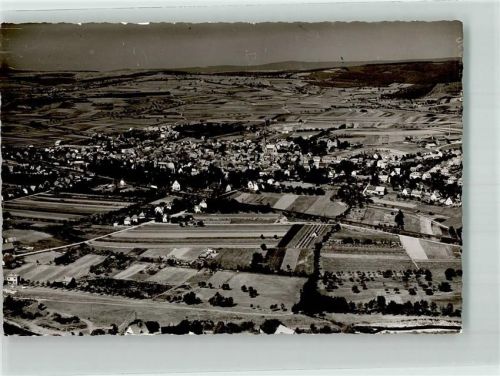 Bad Sobernheim Fliegeraufnahme Ort handschriftlich Foto Original aus Archiv eines Ansichtskartenverlags