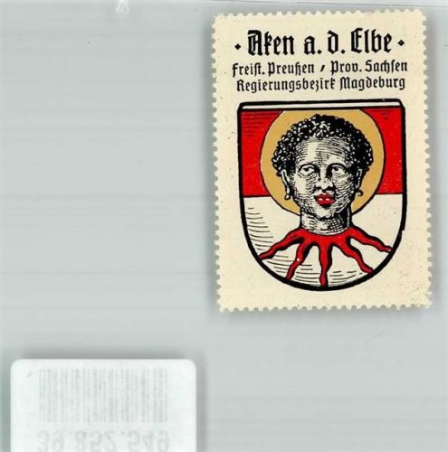 06385 O4372 Aken Vignette Freist. Preußen Prov. Sachsen Regierungsbezirk Magdeburg