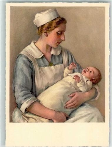 Zürich Pflegerin mit Kind Baby Bienfaisance Wohltätigkeit